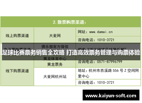 足球比赛票务销售全攻略 打造高效票务管理与购票体验